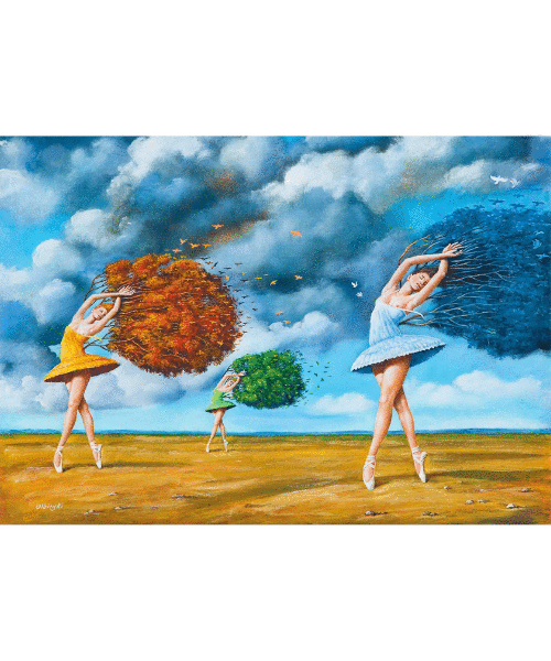 Puzzle Imagination Rafał Olbiński The Shape of Color Green (1000 elementów) 2