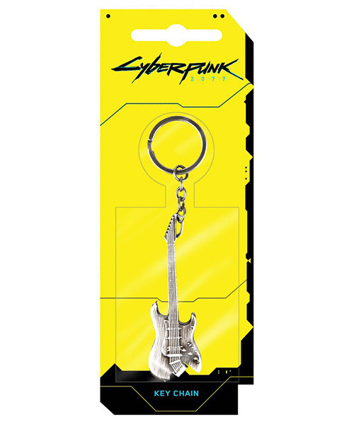 Cyberpunk 2077 Johnny's Guitar Metal Keychain 2