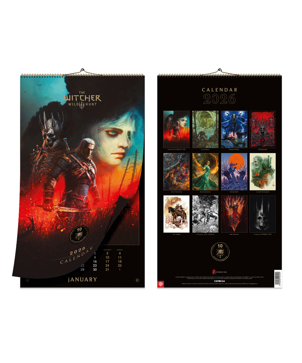 The Witcher 3: Wild Hunt 10th Anniversary Calendar 2026 1