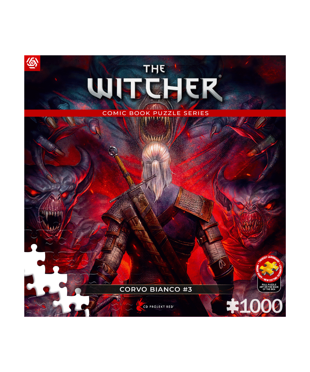 Comic Book Puzzle: The Witcher (Wiedźmin) Corvo Bianco (1000 elementów) 1