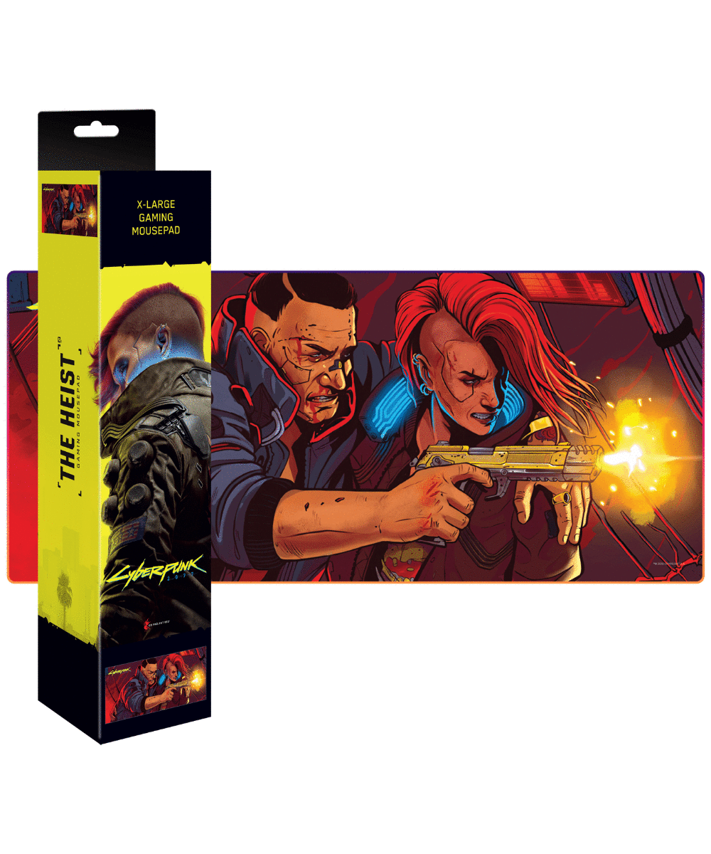 Cyberpunk 2077 The Heist RGB XL Podkładka Pod Mysz 1