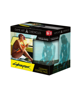 Cyberpunk 2077 V & Edward Hopper Ceramic Mug Box