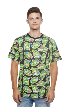 Rick and Morty Pattern T-shirt 2
