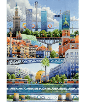 Puzzle Imagination Tytus Brzozowski Warszawskie mosty 1000 elementów 2