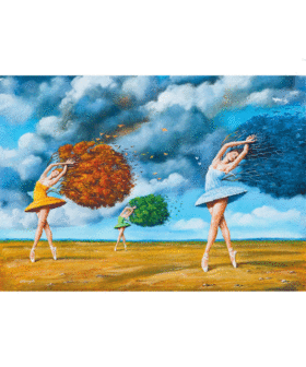 Puzzle Imagination Rafał Olbiński The Shape of Color Green (1000 elementów) 2