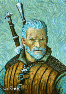 Good Loot Game Art Chronicles Puzzle: The Witcher Geralt & Vincent van Gogh (1000 elementów) 2